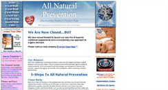 Desktop Screenshot of allnaturalprevention.com